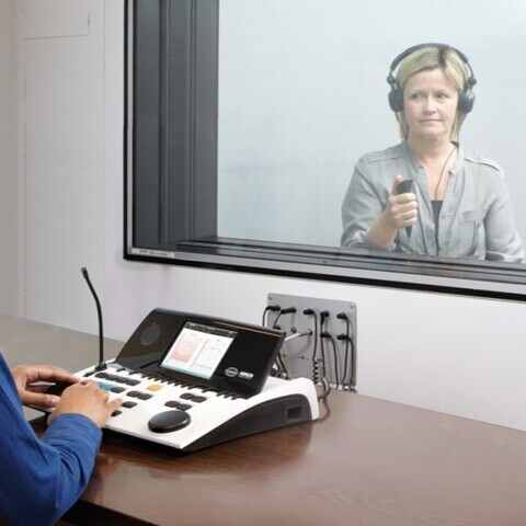 image of hearing test at Hearing aid solutions in Greater Noida